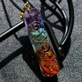 thumbnail image 6 of K-KED 7 Chakra Natural Colorful Quartz Crystal Pendant Orgone Energy Gravel Necklace-default, 6 of 9