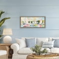 thumbnail image 2 of Stupell Industries Pastel Sails with Modern Paint Drip Brown Framed Floater Canvas Wall Art, design by Creative Studio, 14 x 31, 2 of 9