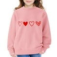 thumbnail image 6 of KAUOD Girls Heart Print Sweatshirts Ribbed Cuffs Cute Crew Neck Pullover Tops Clothes Teen Kids Long Sleeve Cotton Hoodies, 6 of 6