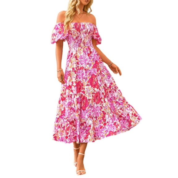 PRETTYGARDEN Women's Summer Hollow Out Halter Dresses Casual Sleeveless A-Line Tiered Swing Sundress Beach Vacation Mini Dress