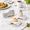 Set of 6 White, variant on Set of 4 White Porcelain Egg Cups with Stainless Steel Topper for Soft Boiled Eggs