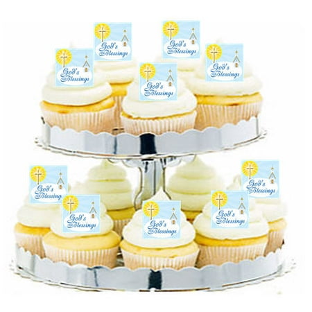 24pk First Communion Baptism God S Blessings Edible Cupcake