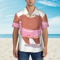 thumbnail image 4 of Kll Men'S Hawaiian Shirt Short Sleeve Button Down Beach Shirts-Sloth With Donuts1, 4 of 8