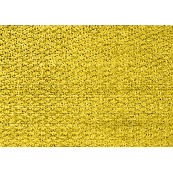 Ahgly Company Machine Washable Indoor Rectangle Oriental Yellow Industrial Area Rugs, 7' x 10'