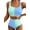 AD Blue Color Block, variant on Women Bathing Suits Color Block 2 Piece Swimsuit High Waisted Bikini Set Scrunch Square Neck Bathing Suit Swimwear Black 2XL