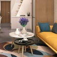 thumbnail image 4 of Ramo de novia romántico de lavanda artificial ecológico, diseño desmontable con ramos realistas para decoración del hogar y la oficina, 4 of 5