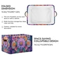 thumbnail image 2 of Yayeee Canvas Storage Basket with Handles for Shelves Fabric Bins Closet Organizer, Light Purple Flowers, 2 of 8
