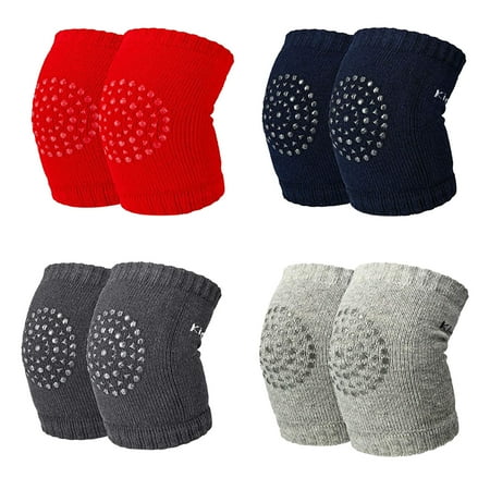 

QIIBURR Kids Elbow Pads and Knee Pads 4Pairs Kids Baby Safety Sport Crawling Elbow Cushion Knee Pads Protective Gear