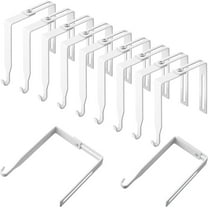 Adjustable Cubicle Hangers Universal Partition Hanger Set Metal Cubicle Hooks Door Mirror Hanger, Adjusted to Fit Panels with 1 3/8 Inch to 3 1/2 Inch Thickness for Office Whiteboard (WWhite, 8 Pcs)