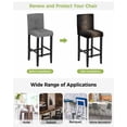 thumbnail image 3 of Leopard Print Bar Stool Covers Set of 4, Chic Abstract Black Brown Animals Texture Stretch Washable Bar Chair Covers with Backs, Removable Pub Counter Height Chair Cover for Kitchen Dining Room Cafe, 3 of 7