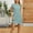 Green, variant on Generic Women's Summer Dresses Solid Color Round Neck Cap Short Sleeve Mini Dress Loose Trendy Vacation Beach Sundress