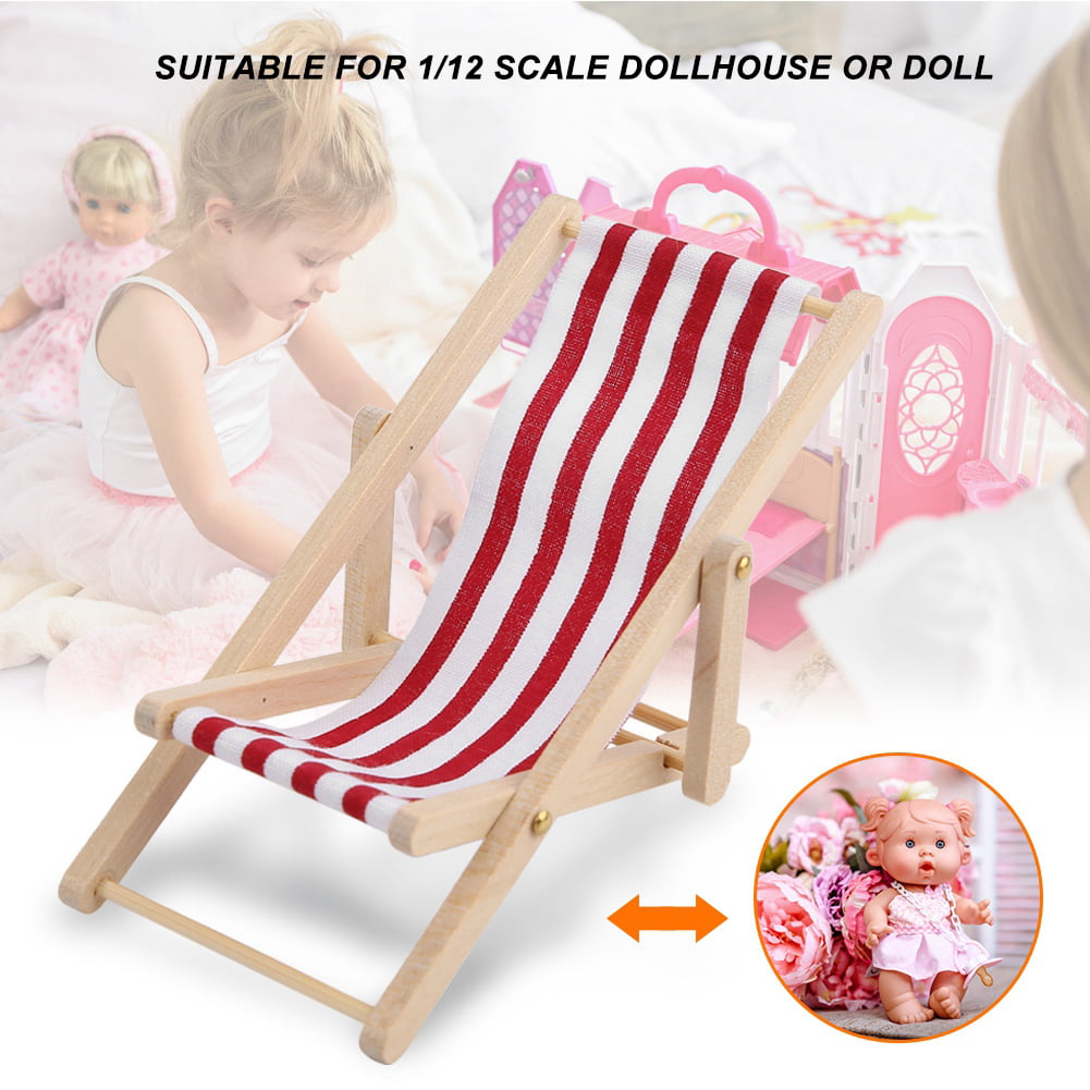 1 X Fashion Beach Chairs for s Dollhouse Furniture Double Chair Kids U04 