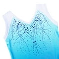 thumbnail image 3 of BAOHULU Girls Gymnastics Leotard Sleeveless Practice Outfit Diamond Blue Ballet Dancewear, 3 of 6