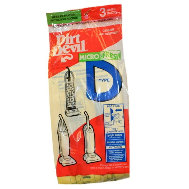 Vacuum Bags Royal Type D3 pk Dirt Devil 852M