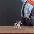 thumbnail image 3 of Miangastore Farm Horse Rider Figurine Creative Barn Playset Miniature Toy Model Cowboy Riding Ornament Plastic Horse Figure Home Decor, 3 of 8