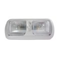 thumbnail image 2 of Arcon Dome Light 18124 Clear Lens; Double Euro Style Light; 12 Volt; White Base, 2 of 2