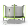 thumbnail image 4 of 12FT Trampoline for Kids Adults, BTMWAY Recreational Trampoline with Enclosure Net, Indoor Outdoor Trampoline with Basketball Hoop, Ladder, Jumping Exercise Trampoline for Backyard, Garden, Green, 4 of 13