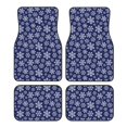 thumbnail image 1 of Disketp Snowflakes On Dark Blue for Crystal Velvet Car Mats Four-Piece Set,All-Season Automotive Protection, Vehicles, Cars, Trucks, and SUVs,Anti-Slip Design, 1 of 7