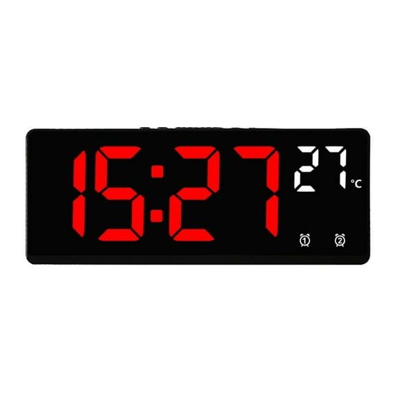 Bedside Table Number Clock Backlight Temperature Calendar Alarm Clock LED Digital Large Number Electronic Clock RED