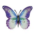 thumbnail image 3 of Esculturas de pared de metal con diseño de mariposas 3D para exhibir obras de arte en exteriores. Violeta, 3 of 9