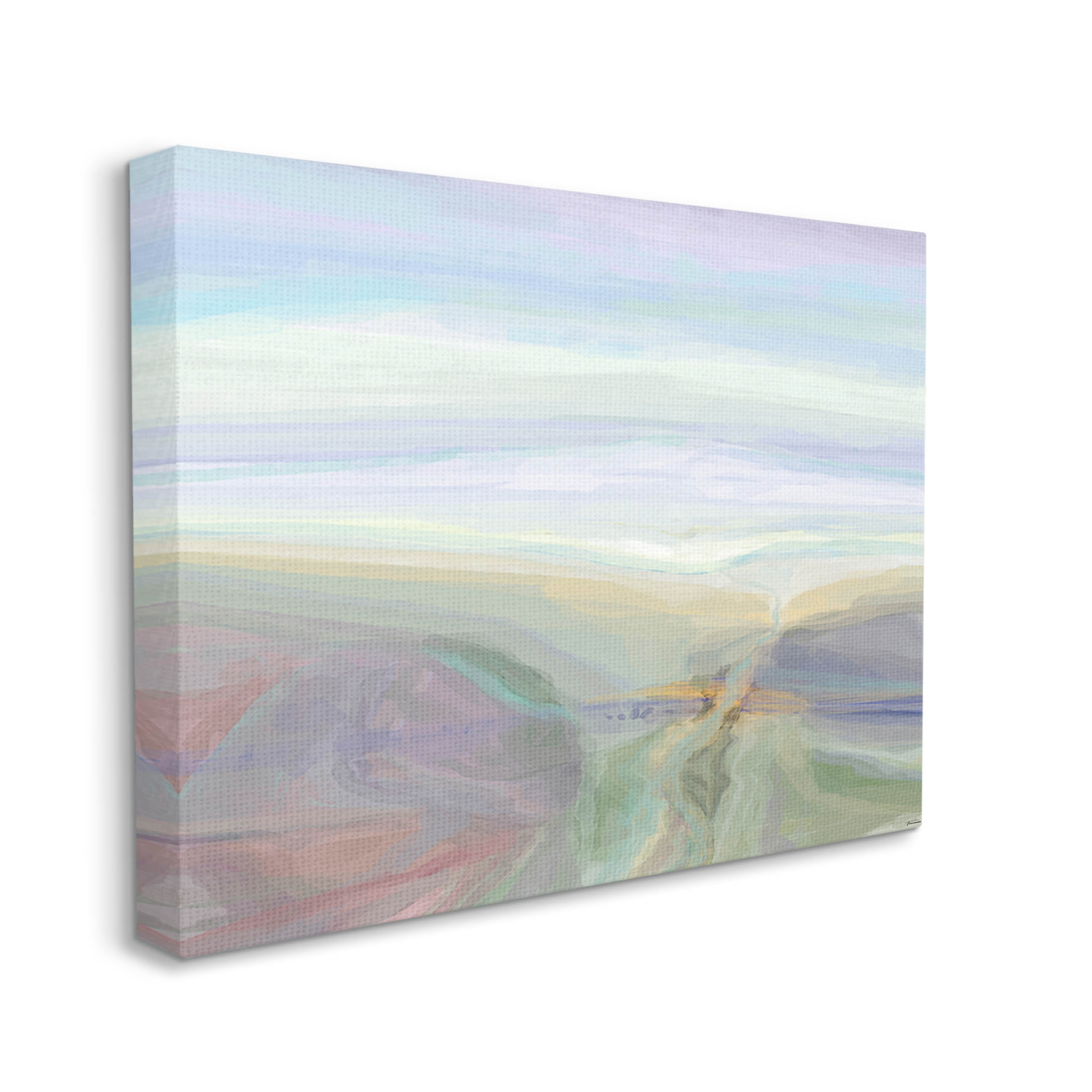 Abstract Pastel Canyon Landscape Abstract Graphic Art Gallery Wrapped Canvas Print Wall Art