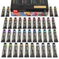 thumbnail image 3 of Arteza Metallic Gouache Paint, 12ml/0.4 US fl oz Tubes, Assorted Colors - 36 Pack, 3 of 5