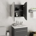 thumbnail image 2 of vidaXL Armoire de Salle de Bain avec Miroir Rond & LED Gris 47x47x17.5 cm, 2 of 5
