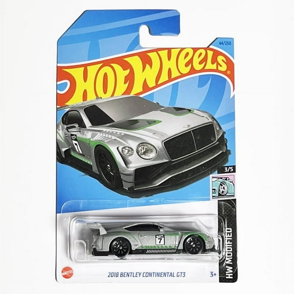 Hot Wheels 2023 2018 Bentley Continental GT3 (Sliver) HW Modified