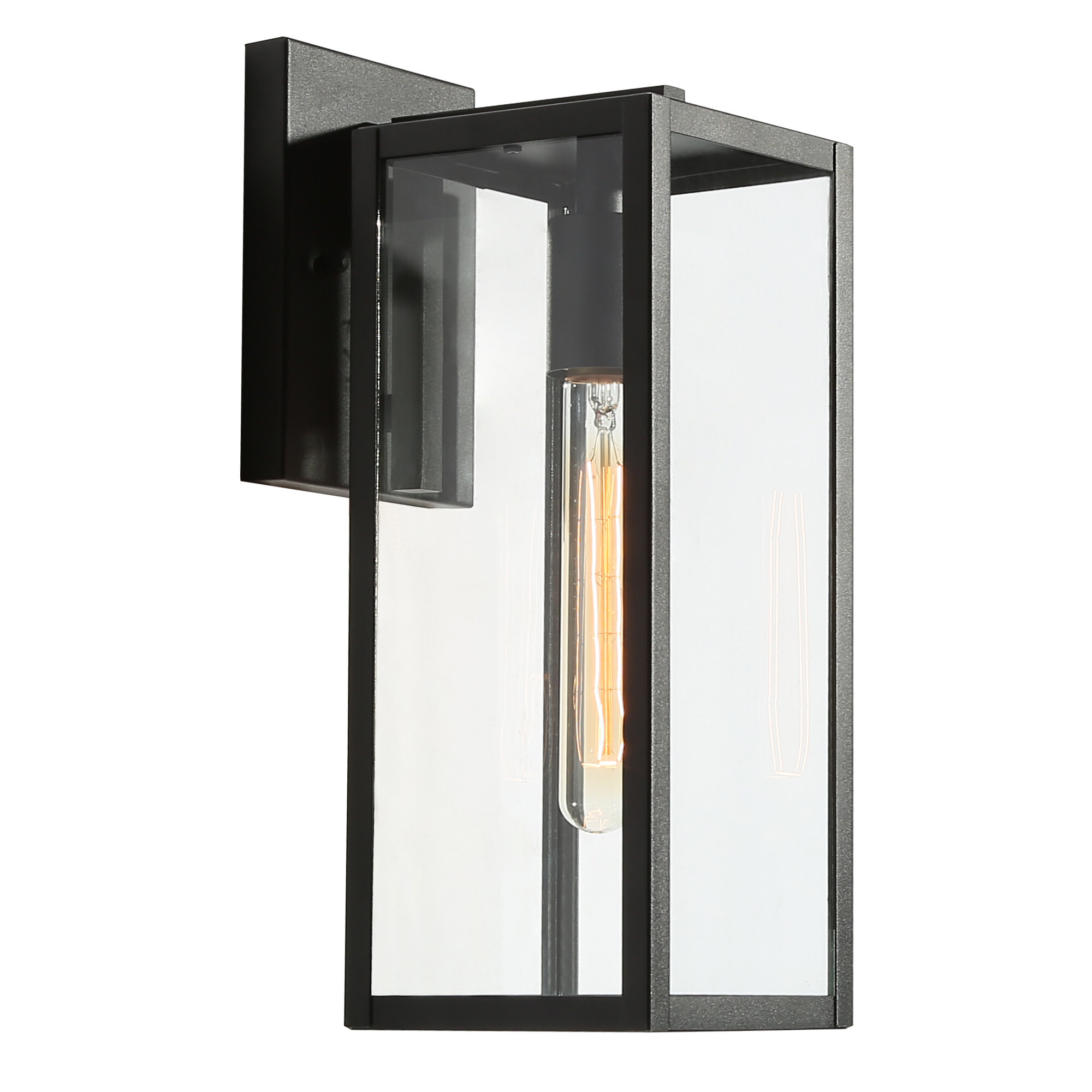LNC 1-Light Black Modern Farmhouse Outdoor Wall Sconce/Waterproof Exterior Wall Sconce/Vintage Outdoor Lighting Fixture,4.5" L x 14" H x 5" W - image 2 of 13