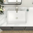 thumbnail image 4 of Logmey 19"x13" White Bathroom Vessel Sink Rectangular Ceramic Sink Porcelain Vanity Basin, 4 of 7