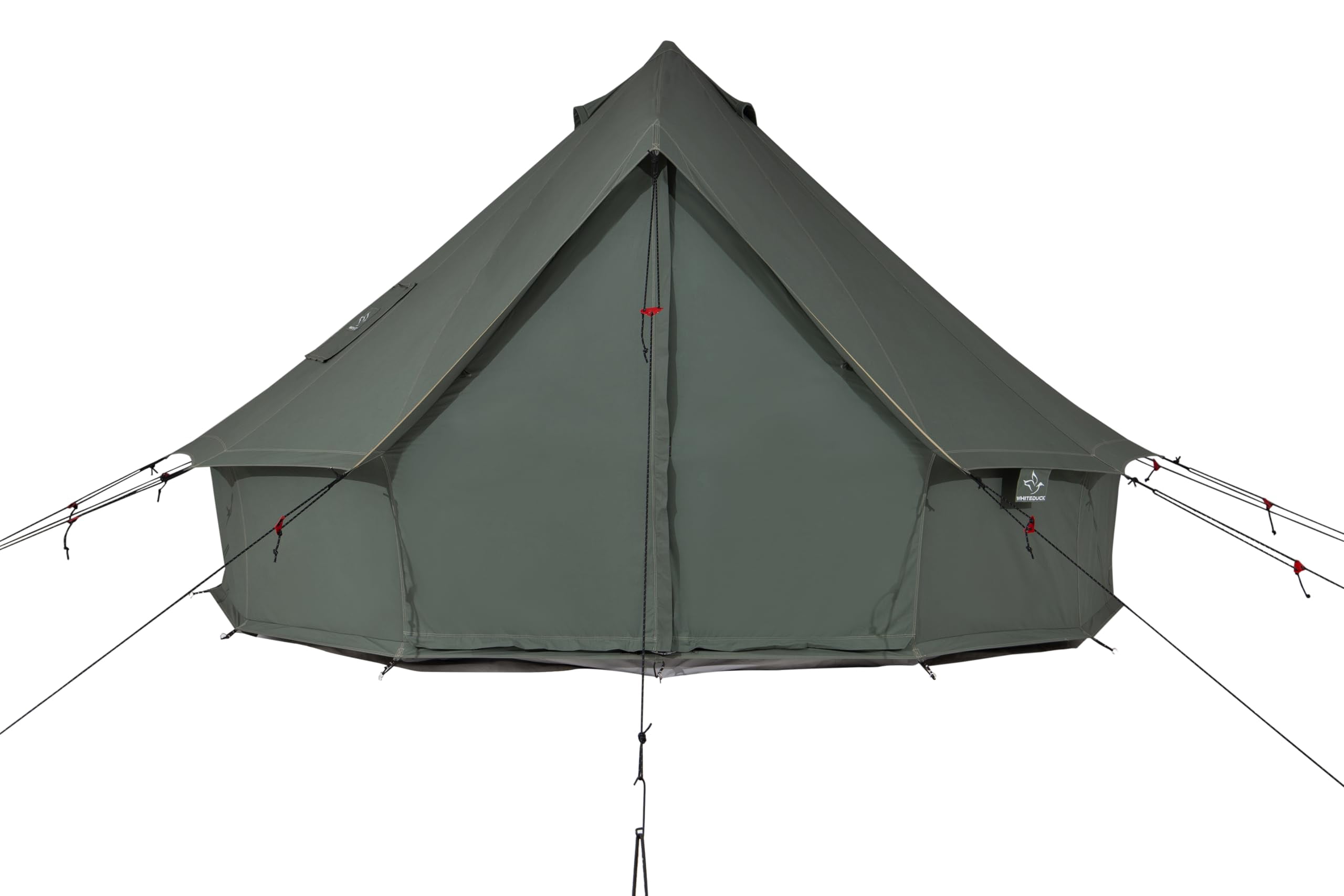 WHITEDUCK Regatta Canvas Bell Tent - w/StoveJack, Waterproof, 4 Season Luxury Camping and Glamping Yurt Tent Outdoor (16.5' (5M), Fire Water Repellent, Forest Green)
