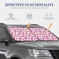 thumbnail image 3 of Kdxio Hand Drawn Strawberry Print 2-Piece Sun Shade Front Windshield - Foldable Car Front Window Sunshades for Most Sedans SUV Truck, 3 of 6