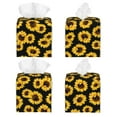thumbnail image 2 of Balery Sunflower 6 Porta Pañuelos de Cuero con Estampado – Funda Moderna Cuadrada para Caja de Pañuelos, Dispensador 5x5x5'', 2 of 7