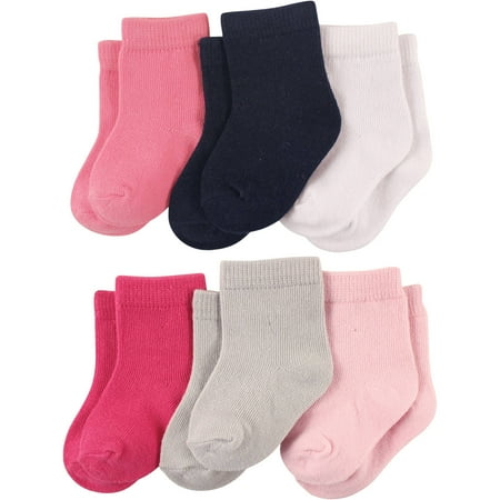 UPC: 0660168261806 | Crew Socks with Grippers 6-Pack (Baby Girls)