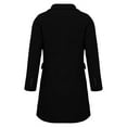 thumbnail image 5 of Women's 2025 Mid-Length Wool Blend Coat, Classic Trench Style Fall and Winter Overcoat, Knee-Length Warm Double-Breasted Jacket,Soft Lined Elegant Outerwear for Women,Timeless Casual Long Coat Black, 5 of 6