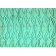 thumbnail image 1 of Ahgly Company Machine Washable Indoor Rectangle Solid Turquoise Blue Modern Area Rugs, 3' x 5', 1 of 4