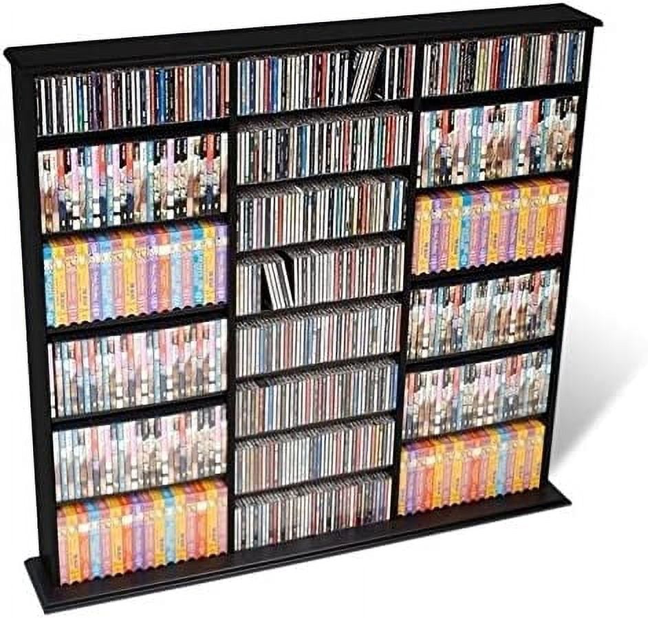 Bowery Hill Library-Style Triple Media Storage Rack with