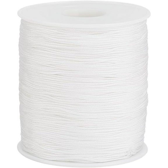 240yard 1mm White Nylon Thread Beading String Bracelet String Lift Shade Cord for Jewelry Making Wind Chime Replacement String Kumihimo Macrame Thread for Windows Rollers Repair