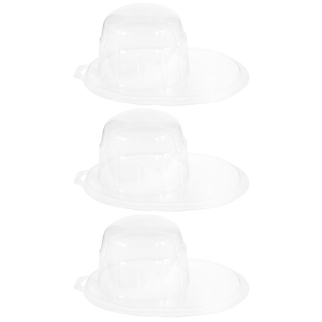 Miangastore Portable Hat Rack with 3Pcs Hat Shapers Made of Durable Plastic for Storage and Display Transparent