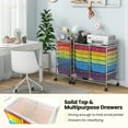 thumbnail image 6 of Gymax Office Rolling Cart 12 Storage Drawer Studio Organizer Bins Scrapbook Paper Colorful, 6 of 10