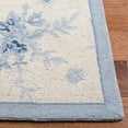 thumbnail image 5 of SAFAVIEH Chelsea Benedict Floral Wool Runner Rug, Ivory/Blue, 2'6" x 6', 5 of 9