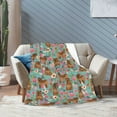 thumbnail image 7 of Chow Chow Dogs Flower Floral Blanket Gifts For Kids Adults - Lightweight Throw Blanket For Bedroom Living Room Decor Soft Fuzzy Fleece Cozy Plush Bed Couch 80"X60", 7 of 7
