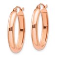 thumbnail image 2 of 14K Rose Gold 25x18x3.75mm Classic Oval Hoop Earrings, 2 of 3