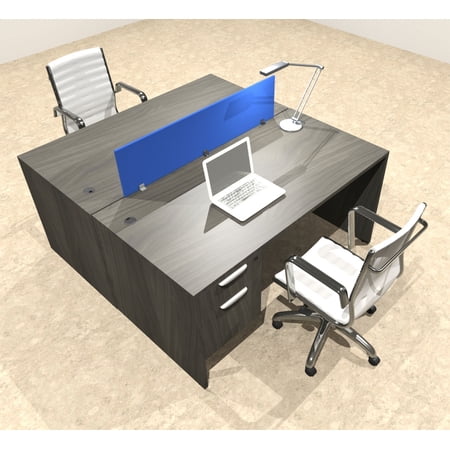 Two Person Modern Divider Office Workstation Desk Set #OT-SUL-FPB52