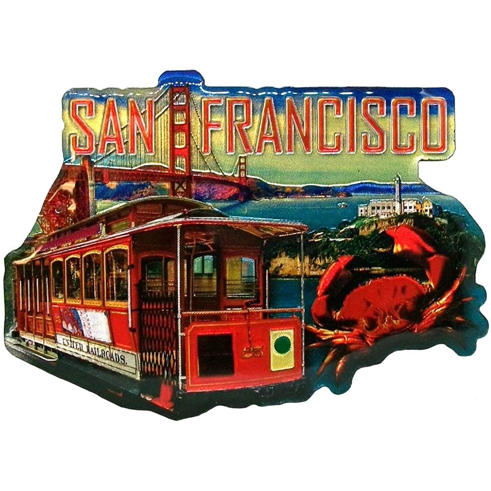 San Francisco Jumbo Artwood Foil Fridge