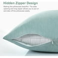 thumbnail image 4 of Alanda Cooling Pillowcase King Size, Dual-Sided with Cooling & Cotton Design, Breathable & Skin-Friendly Zippered Pillowcase for All-Season Use, 2 Pack, Green, 20"x 36", 4 of 7