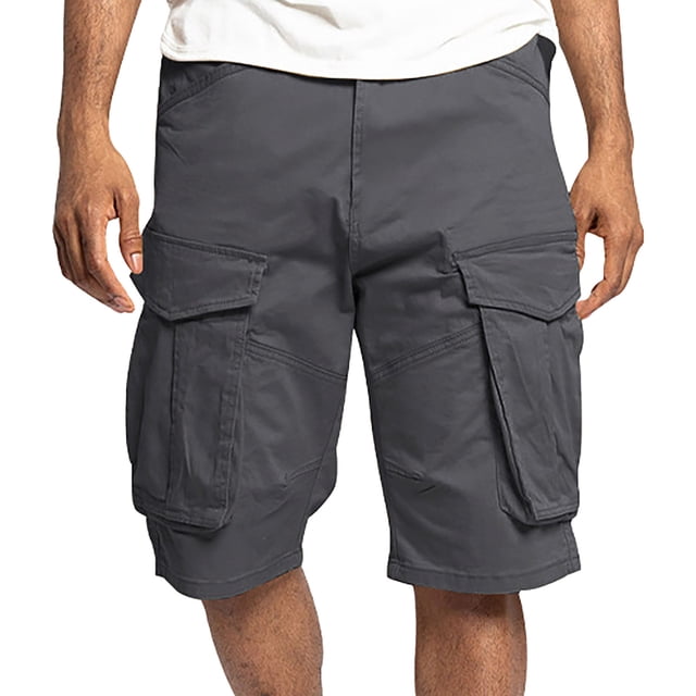 Cathalem Shorts de Gym pour Hommes, Taille à Cordon, Course, Jogging, Gris Foncé L