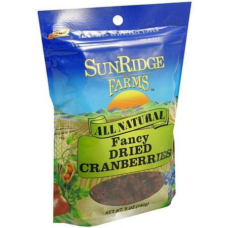 Sunridge Farms Dried Unsulfured Cranberries, 5 oz (Pack of 6)
