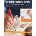 thumbnail image 2 of Nicpro 3Pack Carpenter Pencil with Sharpener, Mechanical Carpenter Pencils with 39 Refills (Red, Black, Yellow), Woodworking Pencils, 2 of 7