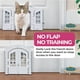 thumbnail image 3 of Puerta francesa para gatos: elegante puerta interior para gatos sin solapa para gatos de tamaño promedio de hasta 20 libras, fácil configuración de bricolaje, instalación segura en minutos,, 3 of 4